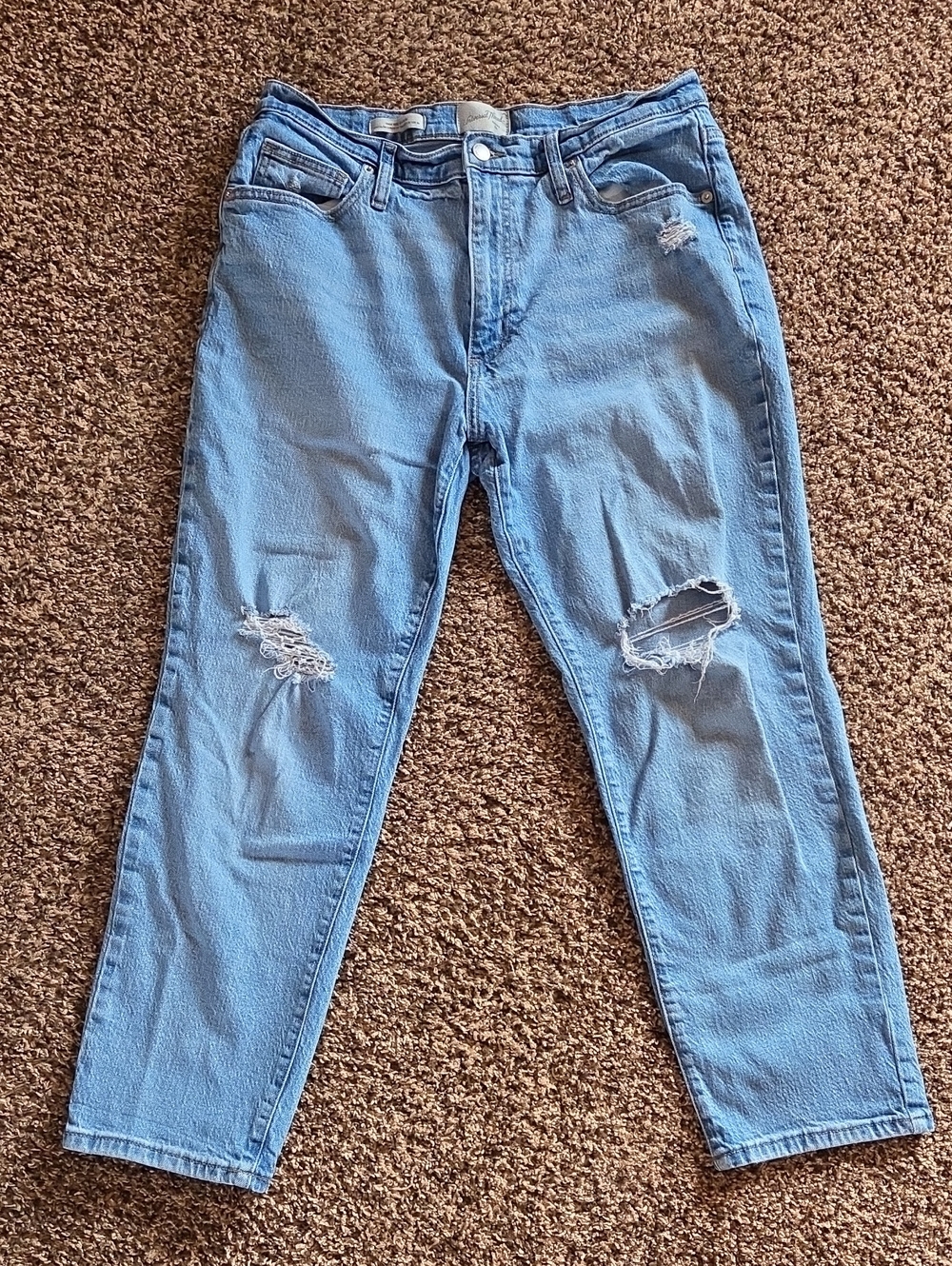 Universal Thread Light Blue Distressed Boyfriend Jeans